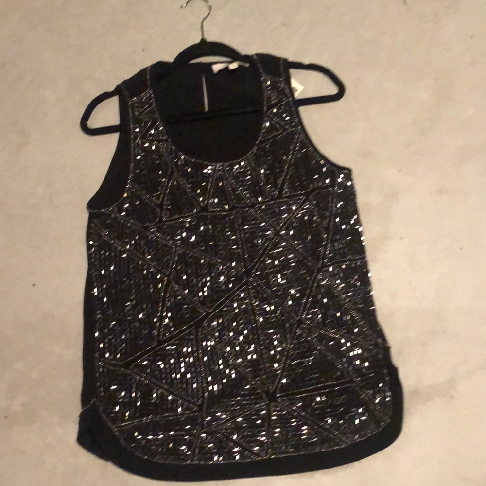 Black beaded top
